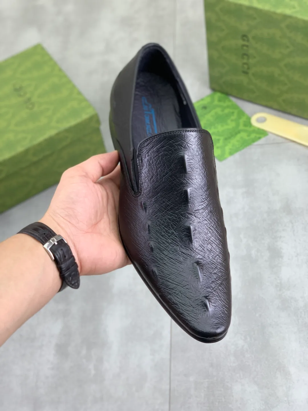 Men's Men's Shoes 💰P500 [New Style] 💰💎💎💎 [Gucci] GUCCI high-end men's formal business leather shoes, original order 1:1! Original imported high-end calfskin, original metal buckle, imported first-layer pigskin lining for feet, original high-end outsole, men's shoe size: 38-44